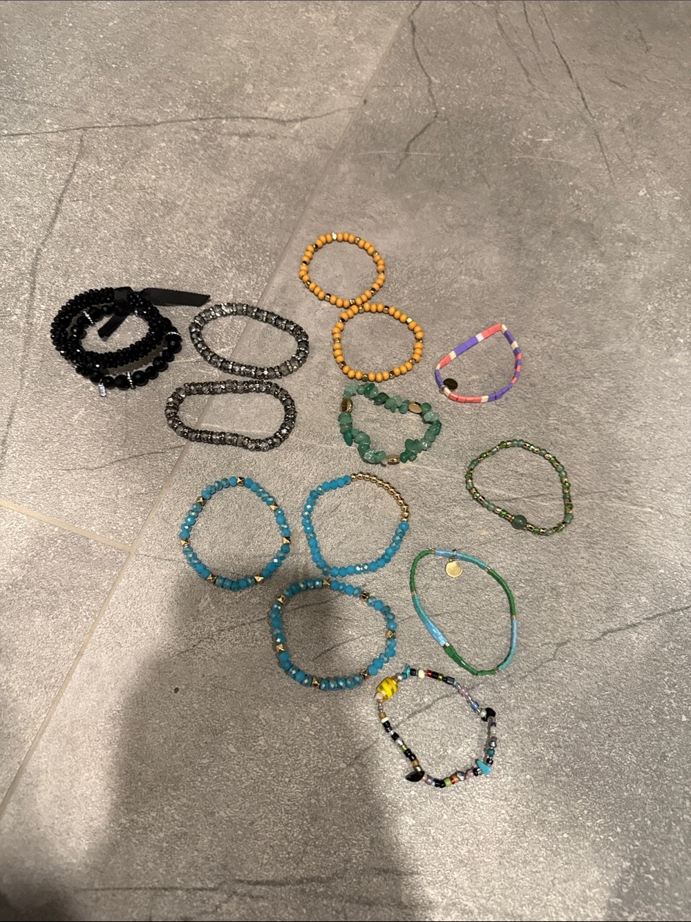 14 Beaded Bracelet Set - Assorted Styles